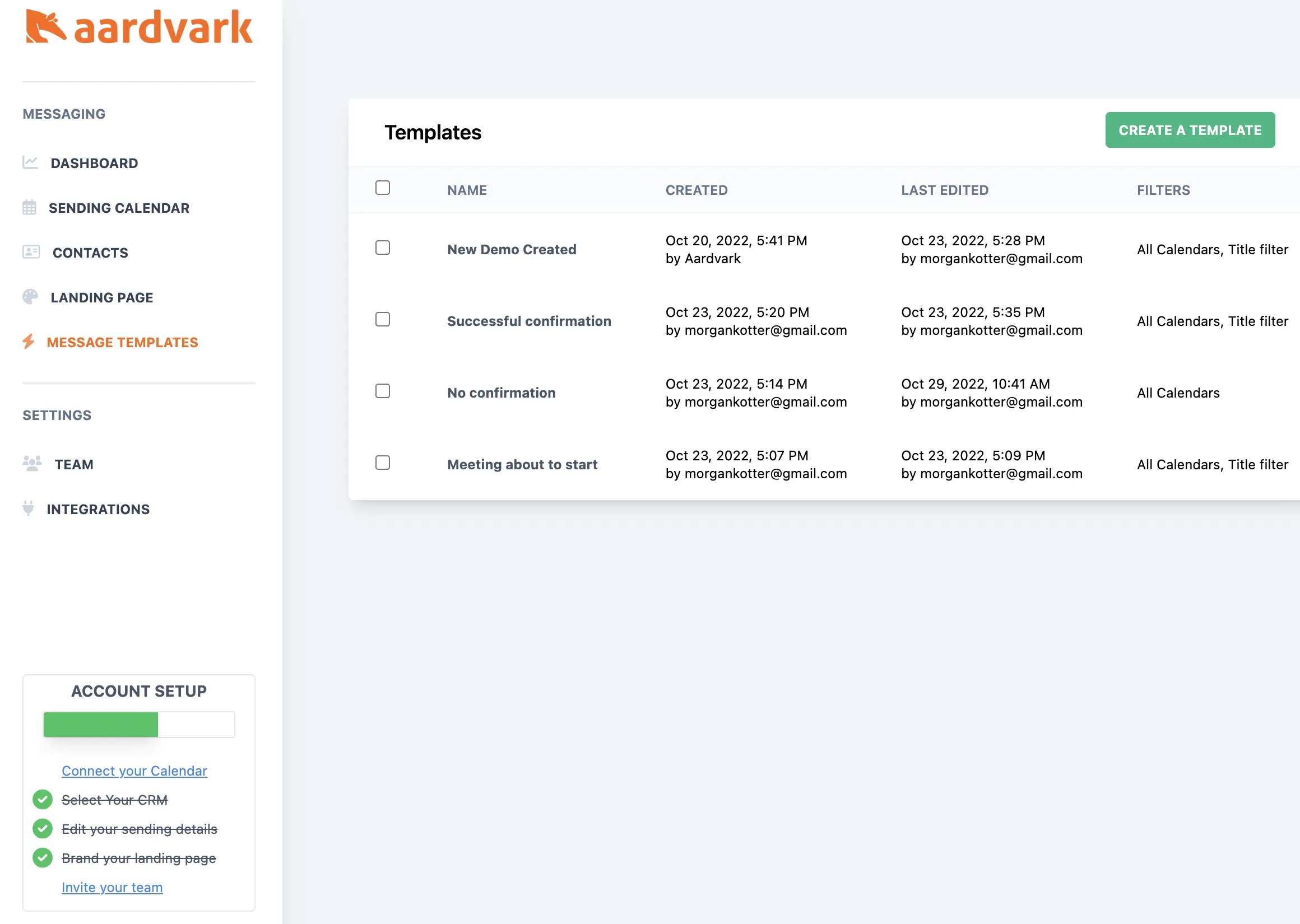 Edit sending details
