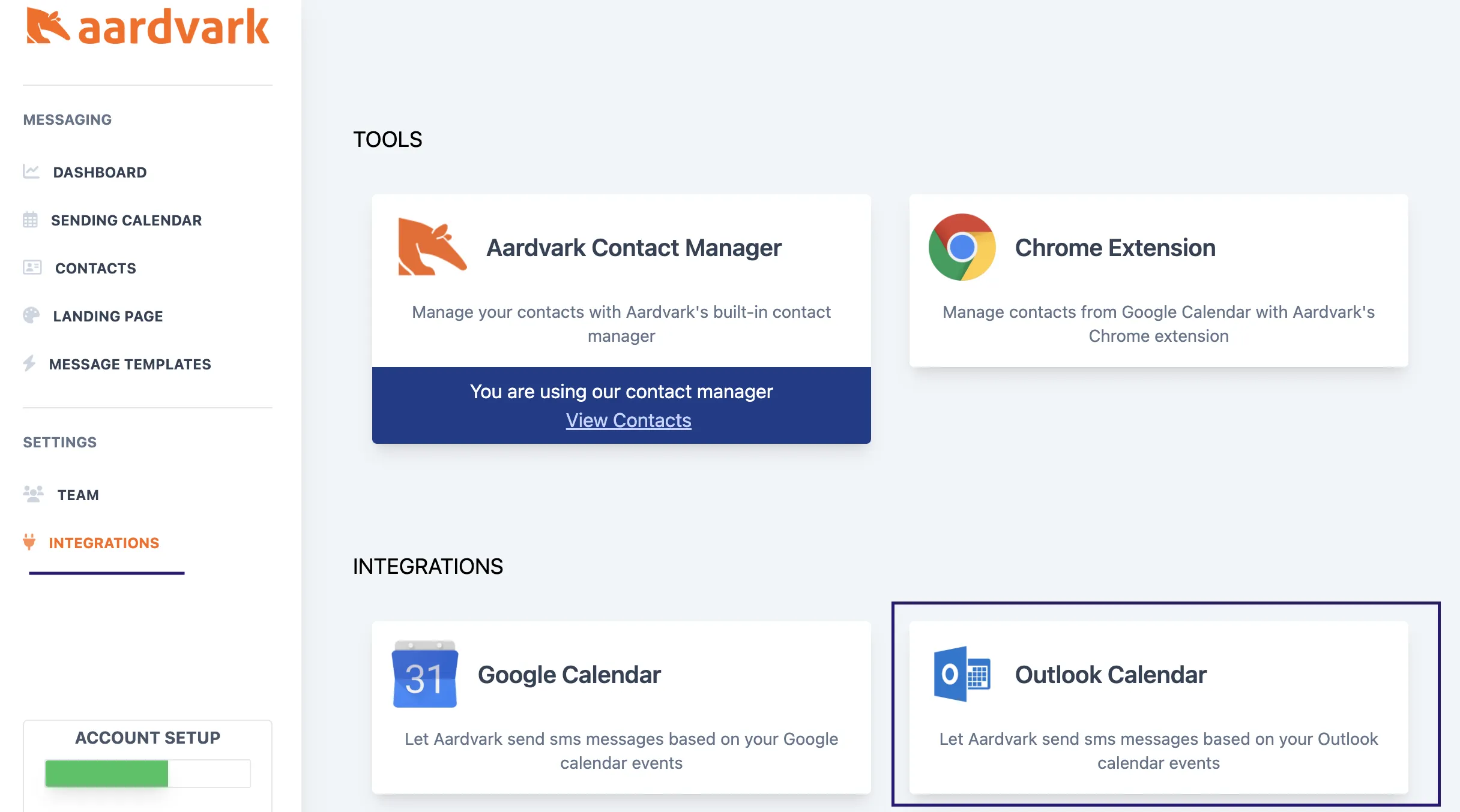 Outlook Calendar integration
